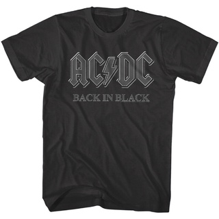 #เสื้อยืดคอกลม#ขายดี เสื้อยืดลําลอง แขนสั้น คอกลม พิมพ์ลายโลโก้วงร็อค ACDC Back in Black Album สําหรับผู้ชาย FDmcna61PJj