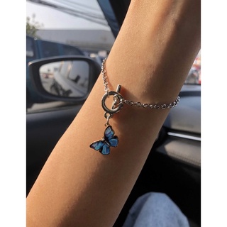 ⓢ pre-order: สร้อยข้อมือ ผีเสื้อ blue butterfly bracelet🦋