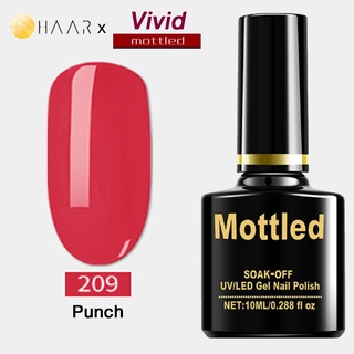 ยาทาเล็บ เจล Gel Nail Polish HAAR x Mottled Vivid Tone โทน วิวิด ชีวิตชีวา สดใส สี ม่วง ชมพู แดง ส้ม เหลือง เขียว จัด...