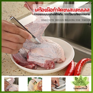 Lawan แหนบถอนขนหมู ถอดก้างปลา แหนบสแตนเลส พร้อมจัดส่ง pork plucking tongs