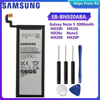 100% Originalเปลี่ยนแบตเตอรี่SamsungสำหรับGalaxy Note9หมายเหตุ9 N9600 SM-N9600แบตเตอรี่ของแท้EB-BN965ABU 4000MAh EB-BN96