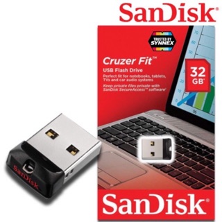 Sandisk แท้ 💯% แฟลชไดร์ฟ USB CRUZER FIT ความจุ 32GB รับประกัน5ปี เมมโมรี่ การ์ด แฟลซไดร์ แซนดิส โน๊ตบุ๊ค คอมพิวเตอร์