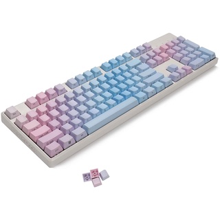 YMDK Sunset Gradient OEM Profile 104 87 61 Key Dyed Thick PBT Keyset for Cherry MX Mechanical Keyboard, 87 Blank Office home game machine keyboard keycap (ขายเฉพาะ keycaps)