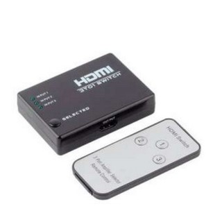 ฺMini box 3 Port 1080P Video HDMI Switch Switcher Splitter with IR Remote