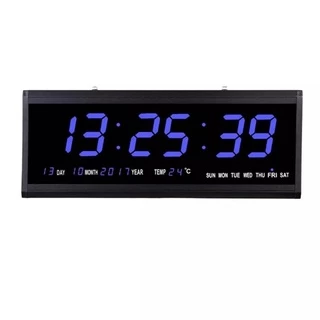 นาฬิกาแขวนผนังดิจิตอล LED รุ่นHB-4819 มี4สี นาฬิกาปฏิทินถาวร 48X18.5X3.5 ซม. พร้อมหัวอแดปเตอร์และUSB พร้อมใช้งาน