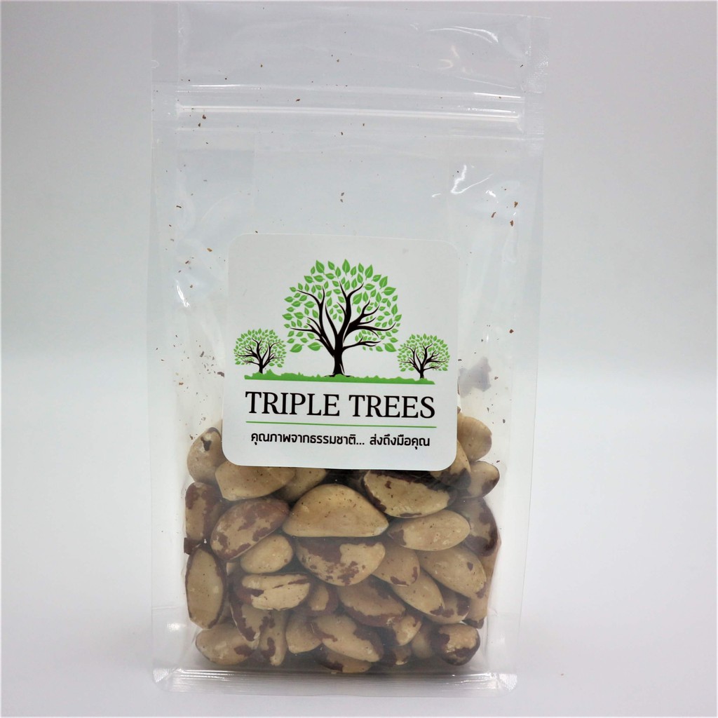 บลาซิลนัทอบธรรมชาติ Brazil Nut Roasted เกรด A จาก Triple Trees
