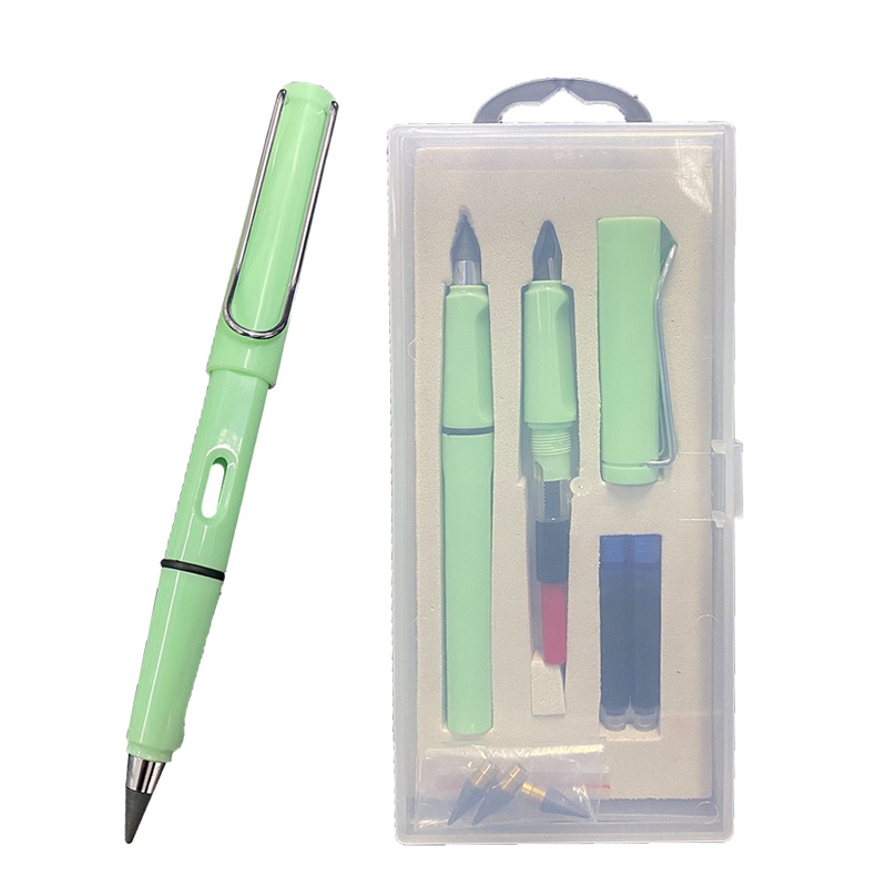 ไฮ อาร์ท ชุดดินสอHBไม่ต้องเหลา+ปากกาคอแร้งเปลี่ยนไส้ได้พร้อมรีฟิล  Hi Art Magic Pencil&amp;Fountain Pen (EP001)