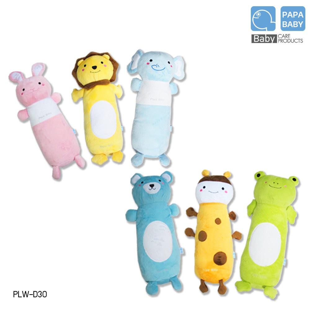 PAPA BABY หมอนข้างสำหรับเด็ก รุ่น PLW-D30 ผ้าเวลบัว ลายน้องสัตว์สุดน่ารัก *รุ่นขายดี* หมอนข้างเด็ก น