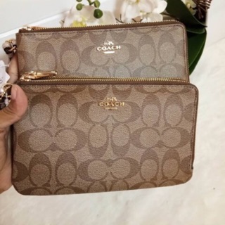 COACH wallet (SIZE L) คล้องมือ 2 ซิป สีใหม่ล่าสุดค่ะ พร้อมส่ง 2 ใบ