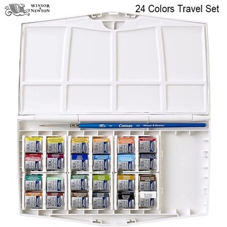 Winsor &amp; Newton Cotman ชุดสีน้ํา 24 สี พร้อมแปรง