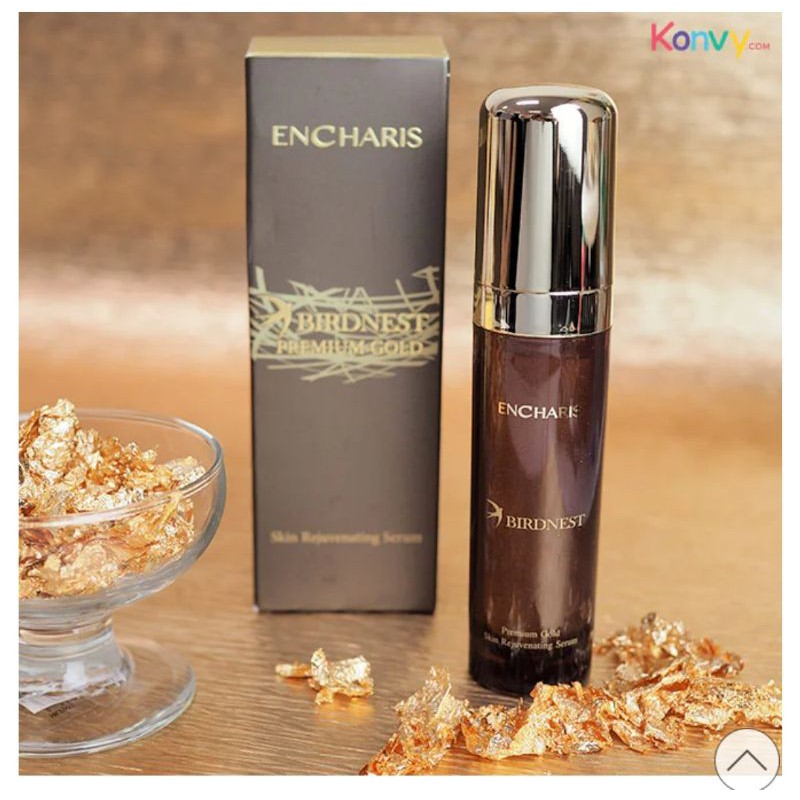 Encharis birdnest Premium gold skin rejuvenating serum (เซรั่มผสมรังนกทองคำ) 30 ml.