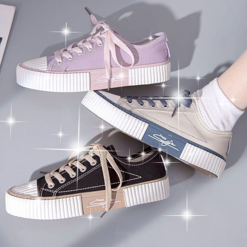 Women & 39;s Casual Fashion Trend รองเท้าผ้าใบนําเข้ารองเท้า MW60 ฟรีถุงเท้า