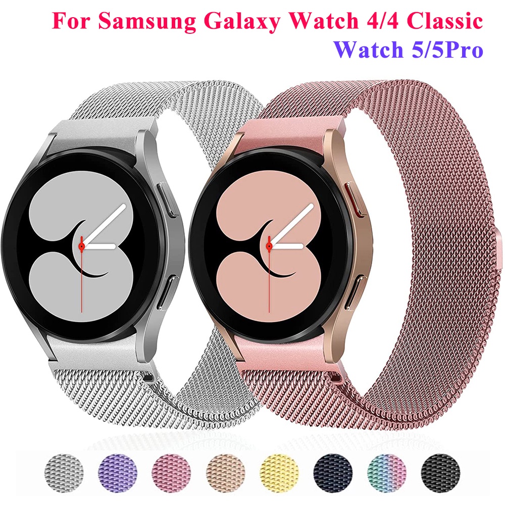 สายนาฬิกาข้อมือแม่เหล็ก ปรับได้ สําหรับ Samsung Galaxy Watch 4 4 Classic Watch 5 5 Pro Galaxy Watch 4 Watch 5