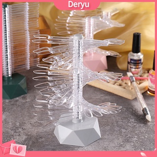 (Deryu) ชั้นวางเล็บปลอม แบบเกลียว น้ําหนักเบา ใช้ซ้ําได้ DIY สําหรับฝึกทําเล็บ 1 ชุด