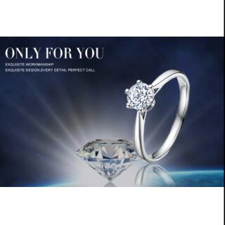 แหวนเพชร moissanite 0.4 กะรัต