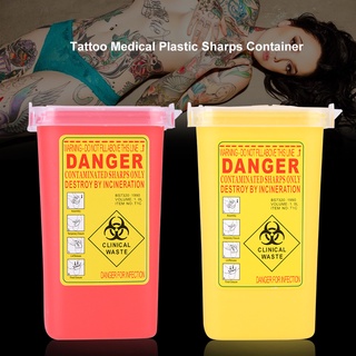 [ลดล้างสต๊อก]กล่องพลาสติกใส่เข็มสัก Biohazard 1 ลิตร