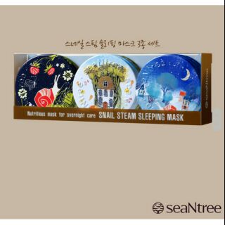 SEANTREE: ครีมมาส์กหน้าสูตรกลางคืน สารสกัดจากเมือกหอยทาก SNAIL STEAM SLEEPING MASK(S) ลาย SNAIL 35ml.