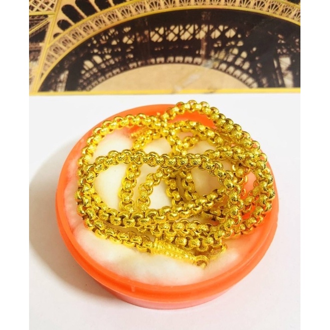 C26สร้อยคอทาโร่แน่นตันหนัก2บาท แถมฟรีตะขอปั้ม งานคุณภาพสีเหมือนของจริง