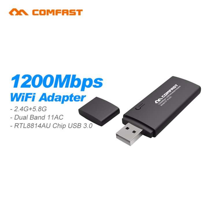 Comfast AC1200 2.4GHz / 5GHz Dual-Band Support 802.11AC USB 3.0 WIFI WIRELESS USB ADAPTER รุ่น CF-91