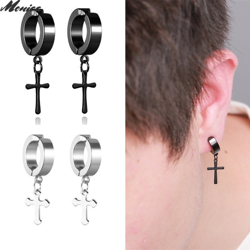 ต่างหู ไทเทเนียม แฟชั่น ไม่ต้องเจาะหู พร้อมส่ง