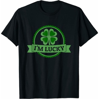 เสื้อยืด พิมพ์ลาย IM Lucky Shamrock Diy เป็นมิตรกับสิ่งแวดล้อม ให้เป็นของขวัญได้ แบบสร้างสรรค์S-5XL