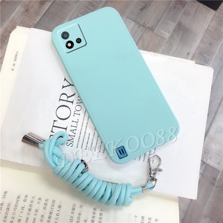 เคสโทรศัพท์มือถือ TPU แบบนิ่ม พร้อมสายคล้อง สําหรับ Realme C25s C25 C15 C12 C11 2021 Narzo 30A 20 7 Pro 7i RealmeC11