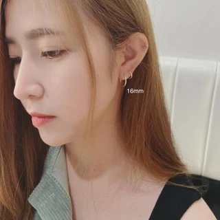 [ได้รับการรับรองเงินแท้] Suwann.na [ราคาต่อคู่] ต่างหูห่วง ต่างหูเงินแท้ ห่วงหลอด 8, 10, 12, 14, 16, 18, 25, 40 mm