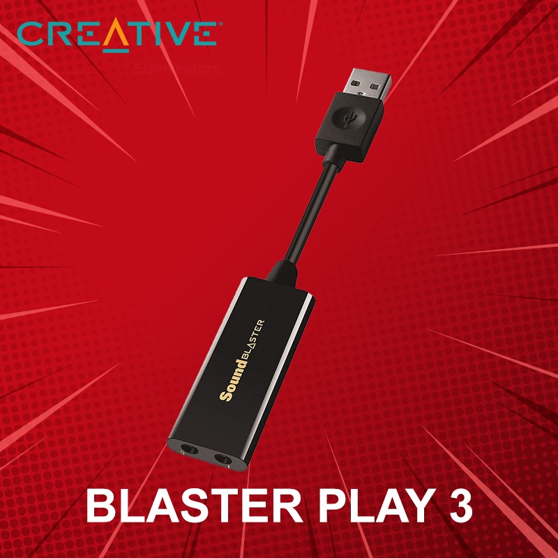 การ์ดเสียง Creative รุ่น Sound Blaster PLAY 3 ประกันศูนย์ 1 ปี