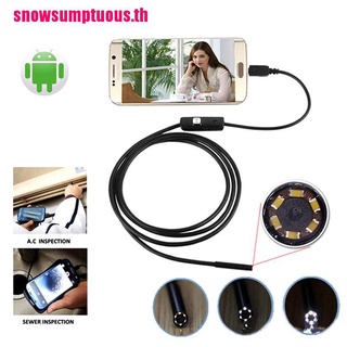 (snowth) กล้องเอนโดสโคป 7 มม. 1-10 ม. Micro USB และ USB HD Andriod