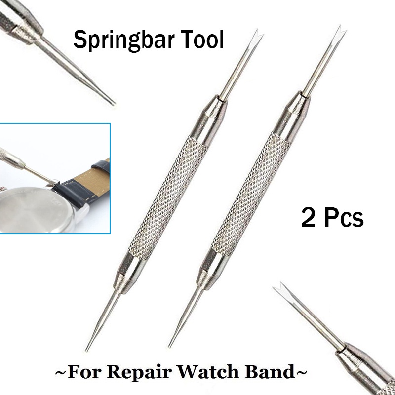 เครื่องมือสปริงบาร์ สเตนเลส สําหรับถอดสายนาฬิกาข้อมือ 2 ชิ้น