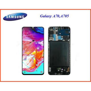 จอ LCD.Samsung Galaxy A70,A705F+ทัชสกรีน(A-TFT incell)+กรอบ ไม่รองรับการสแกนนิ้ว