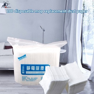 FF 100pcs Disposable Electrostatic Dust Removal Mop Paper Home Kitchen Bathroom Cleaning Cloth