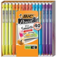 BIC ดินสอกด Xtra Smooth Bright Edition, 0.7มม., 40-Count, MPCE40-BLK