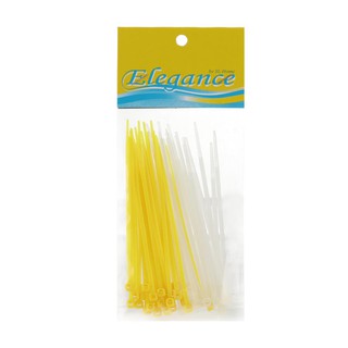 สายรัดเคเบิ้ลไทร์ สายรัด หนวดกุ้ง  ELEGANCE ขนาดยาว 4 นิ้ว CABLE TIES ELEGANCE 4 INCH WHITE/YELLOW