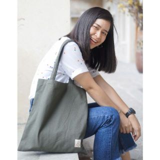 Plain Tote bag สี Forest Green