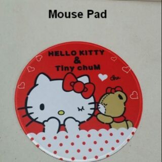 แผ่นรองเม้าส์ mouse pad ลาย คิตตี้ Kitty ขนาดเส้นผ่าศูนย์กลาง 9 นิ้ว