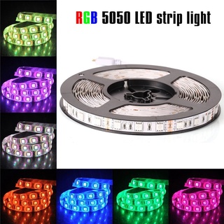 แถบไฟ LED RGB 5050 12V ยืดหยุ่น 5050 ไม่กันน้ํา สีขาว สีวอร์มไวท์ น้ําเงิน เขียว แดง สําหรับตกแต่งบ้าน