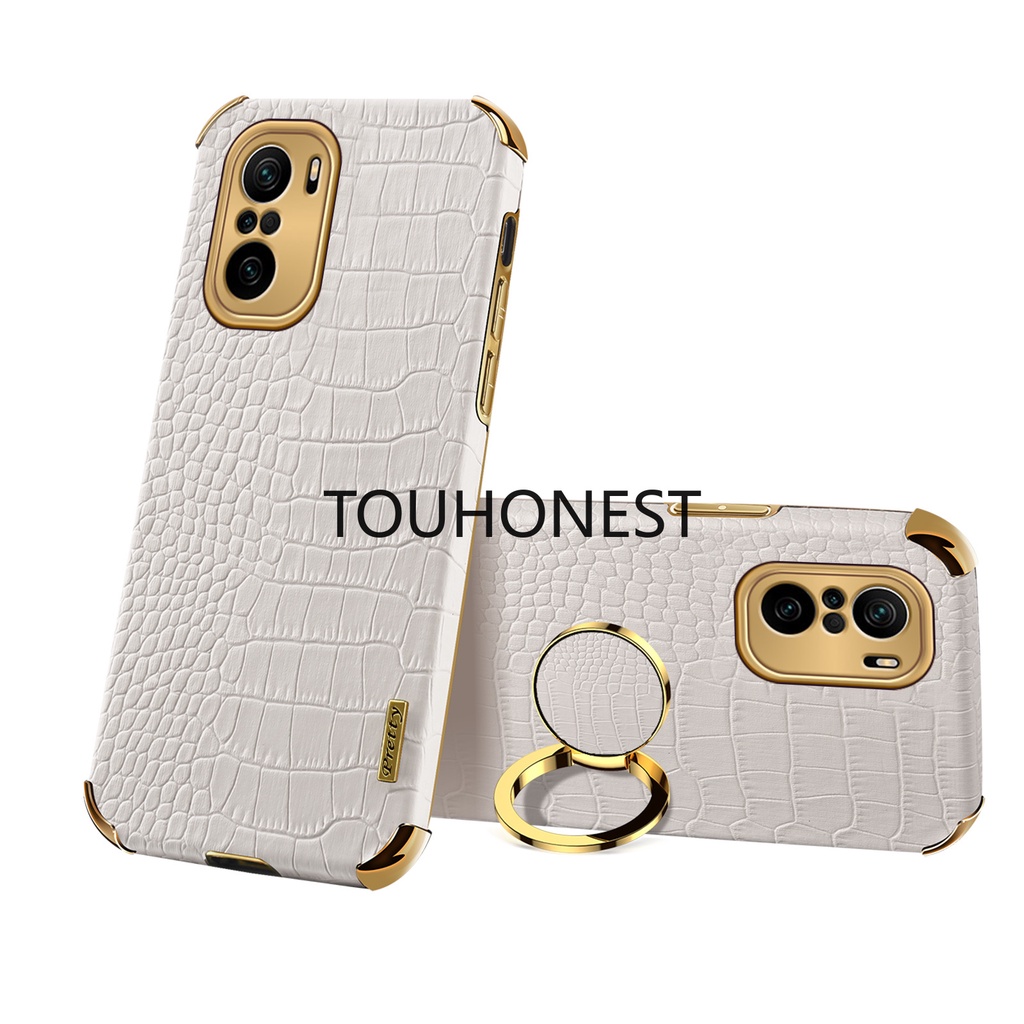 เคส Xiaomi Poco C31 M2 M3 X3 F2 F3 Pro F3 GT X3 NFC X2 K40 Gaming Crocodile Pattern Leather Ring Phone Case โทรศัพท์มือถือ ลายหนังจระเข