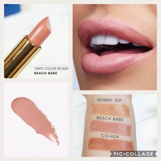 Beauty-Siam แท้ทั้งร้าน !! ลิปสติกขนาดทดลอง TARTE COLOR SPLASH HYDRATING  สี BEACH BABE 1 G. #NO BOX