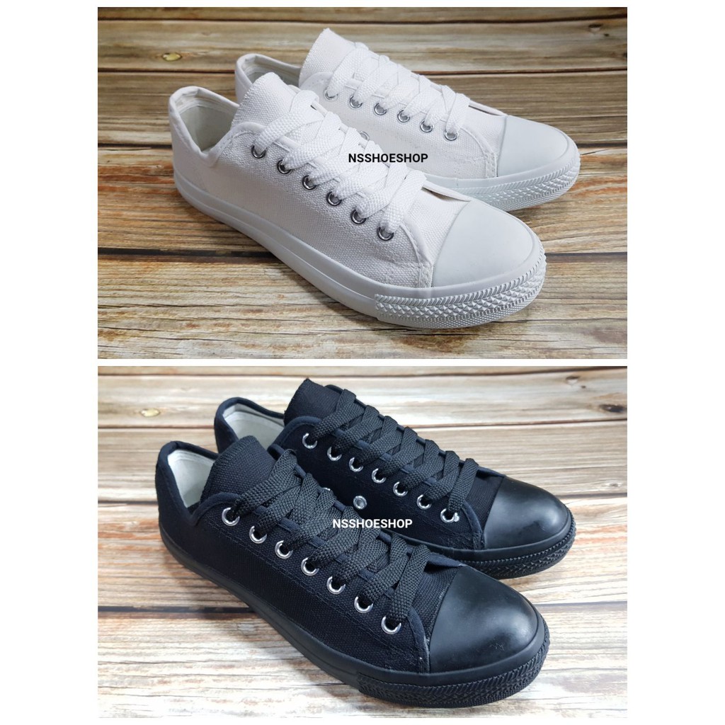 [ส่งทุกวัน] มีเก็บปลายทาง Leo ลีโอ 955 ออลสตาร์ ขาวล้วน ดำล้วน รองเท้าผ้าใบ
