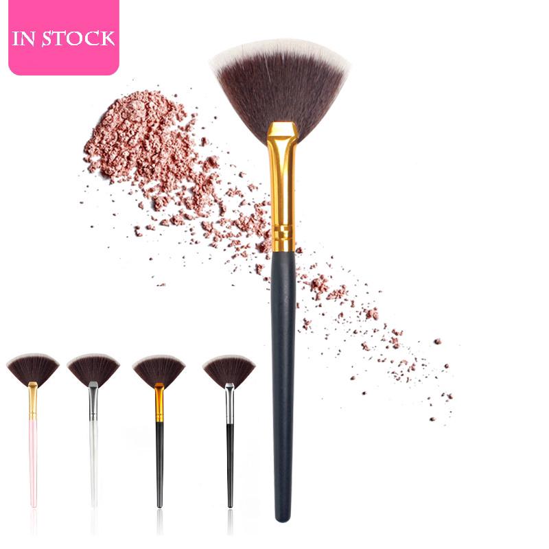 Pro Fan Shape Cosmetic Makeup Brush Blending Highlighter Contour Face Powder&amp;