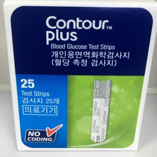 แผ่นตรวจระดับน้ำตาล  Contour Plus Stips