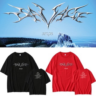 เสื้อยืด aespa อัลบั้ม Savage FANMADE