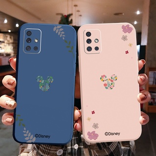 เคสซิลิโคนนิ่ม ขอบตรง ลายมิกกี้ มินนี่เมาส์ สําหรับ Samsung A31 A32 4G A52 A72 5G A11 A51 A71 A21S A02S A20S