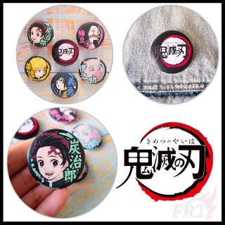 ❉ เข็มกลัด ลาย Demon Slayer Kimetsu No Yaiba ❉เข็มกลัด Pins 44 มม. สําหรับกระเป๋าเป้สะพายหลัง เสื้อผ้า 1 ชิ้น