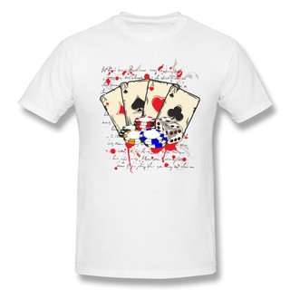 เสื้อยืดพิมพ์ลายไพ่ casino poker ace สําหรับผู้ชาย