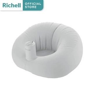 Richell(ริเชล) Soft Baby Sofa เก้าอี้ปั้มลมโซฟาผ้านุ่มกำมะหยี่ พกพาสะดวก หัดนั่งทรงตัวไม่ล้ม