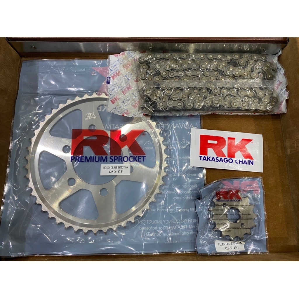 โซ่สเตอร์ RK CB150R Y17 หน้า 15T หลัง 47T โซ่ 428HSB 2