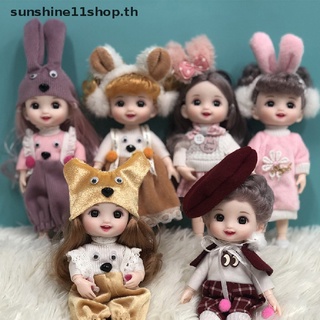 Sunshop ตุ๊กตาเจ้าหญิงน่ารัก 16 ซม. พร้อมเสื้อผ้า 13 ข้อต่อ ob11 DIY สําหรับเด็กผู้หญิง