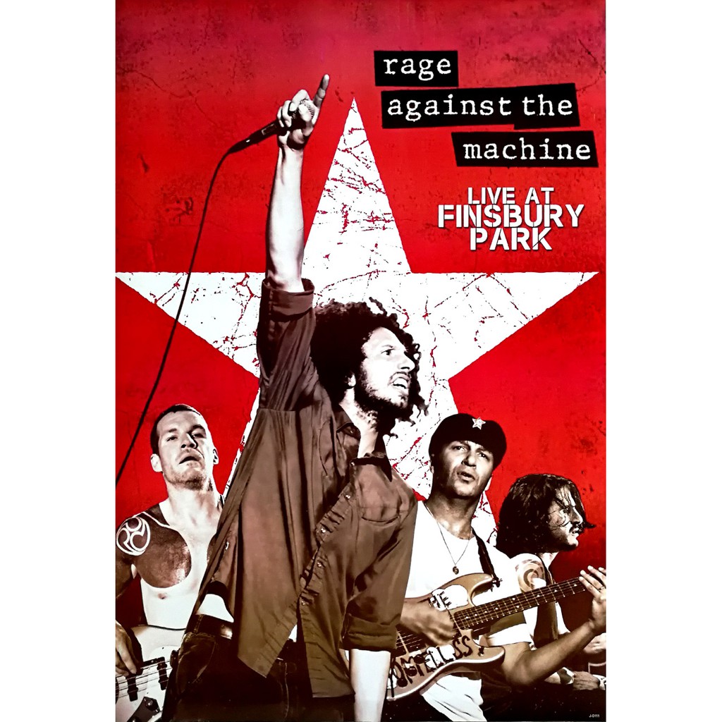 โปสเตอร์ รูปถ่าย คอนเสิร์ต วง ดนตรี ร็อก Rage Against the Machine RATM 2010 POSTER 24"x35" Live At F